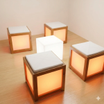 Cubo Led Cube WOOD con cojin - Imagen 2