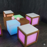 Cubo Led Cube WOOD con cojin - Imagen 3